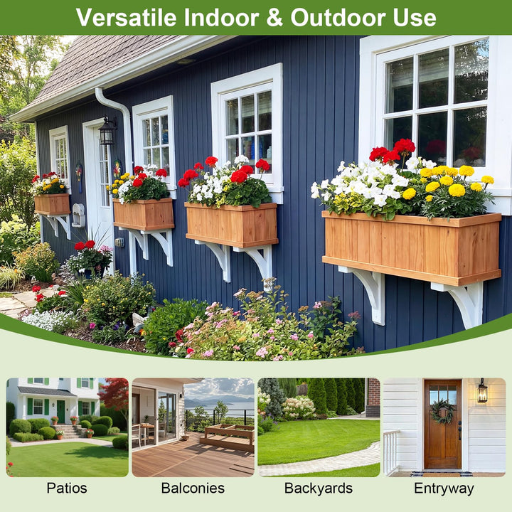 Giantex Outdoor Raised Garden Bed Set of 1/2 (40” x 13” x 12”)