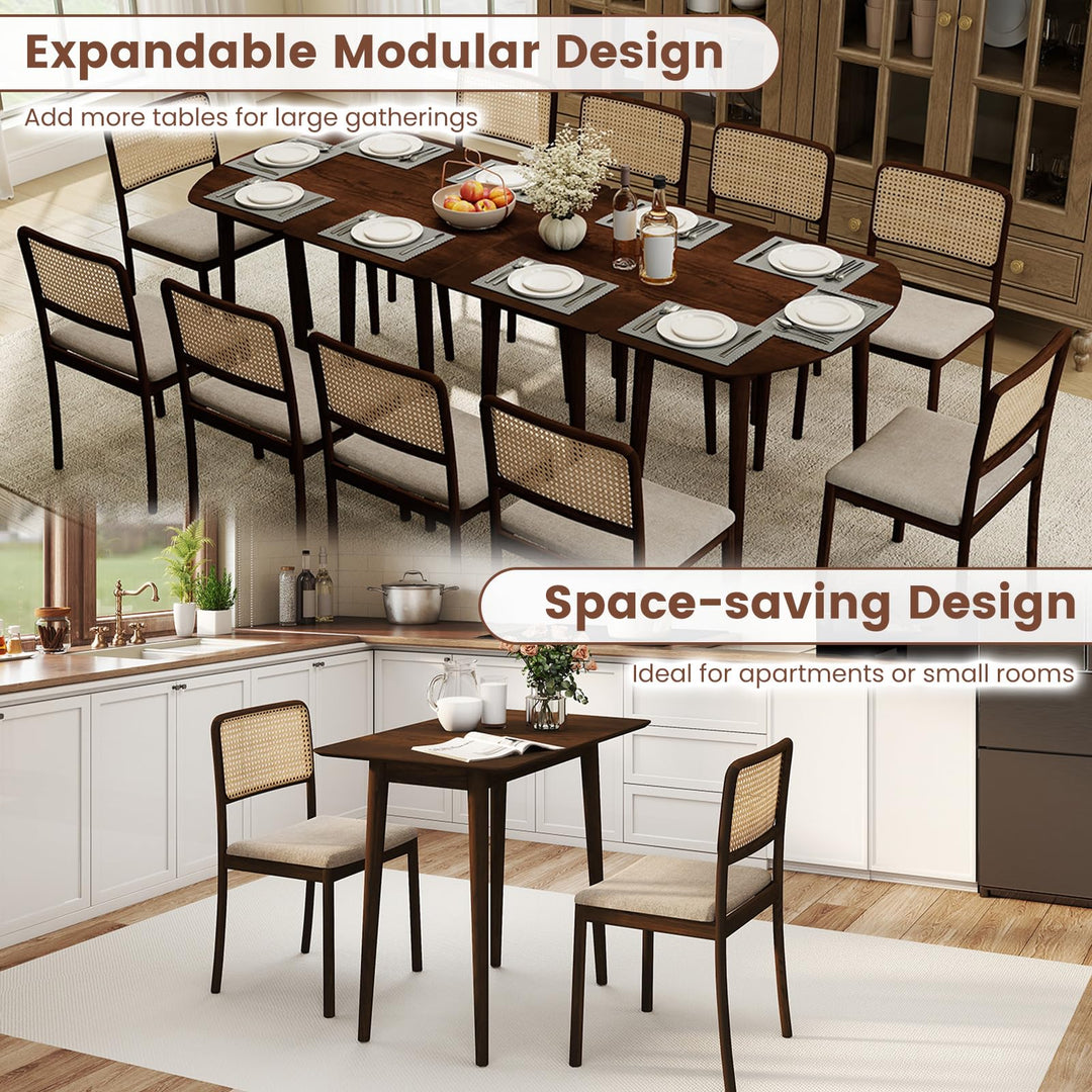Giantex Extendable Dining Table for 6-8 People 68" Farmhouse Kitchen Table