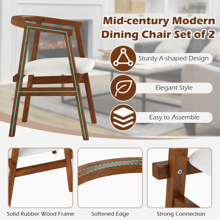 Giantex  2/4 Wooden Dining Chairs Set