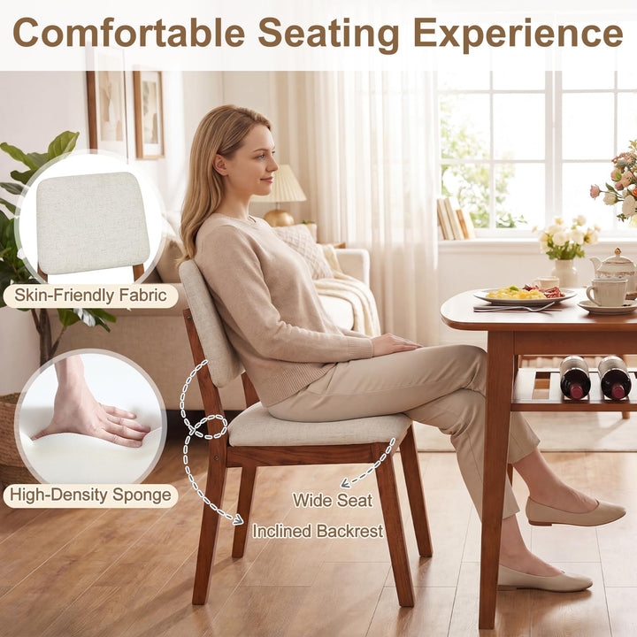 Giantex Space Saving Kitchen Table and Chairs Set w/Rubber Wood Frame
