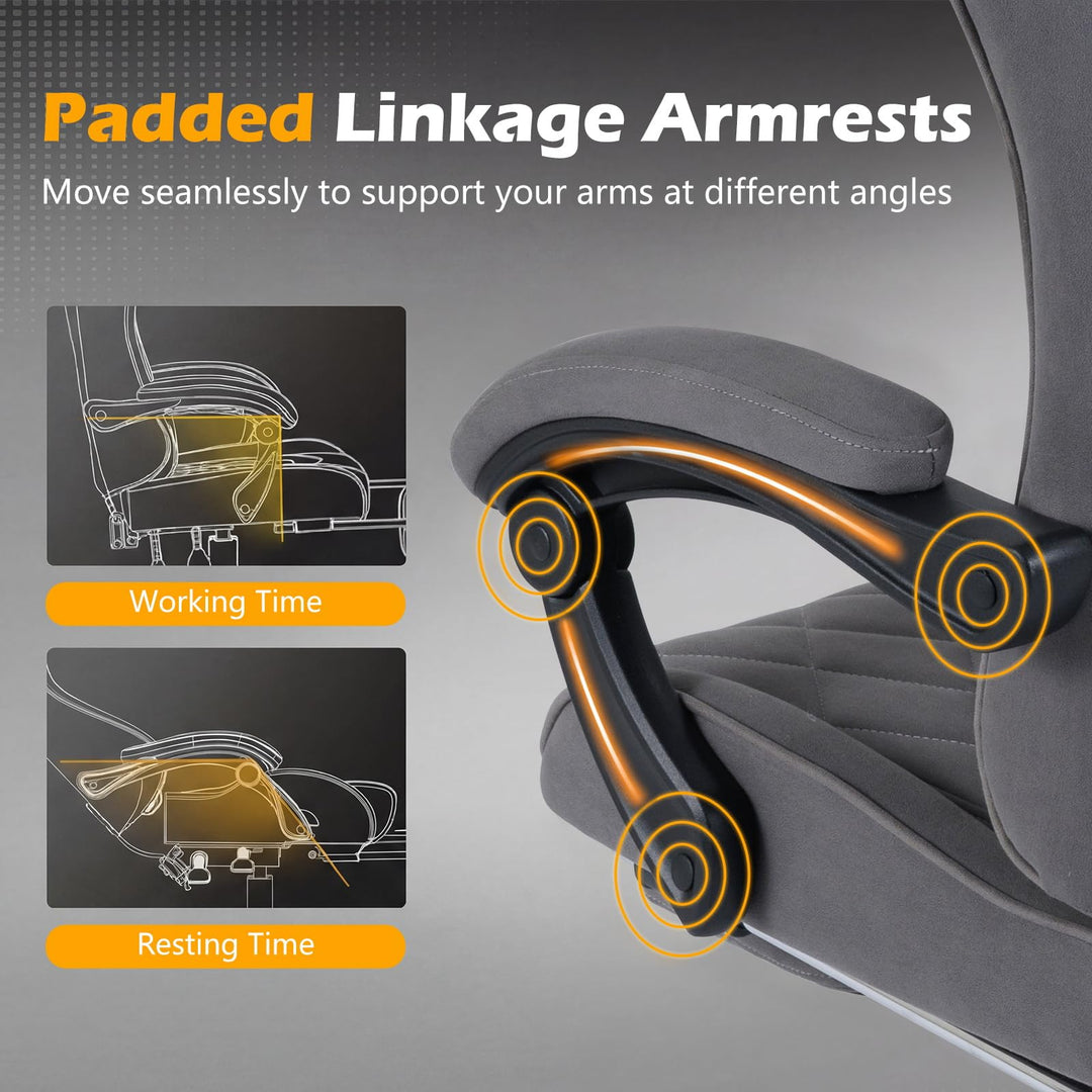 Giantex Gaming Chair Height Adjustable Computer Chair with Headrest and Lumbar Support