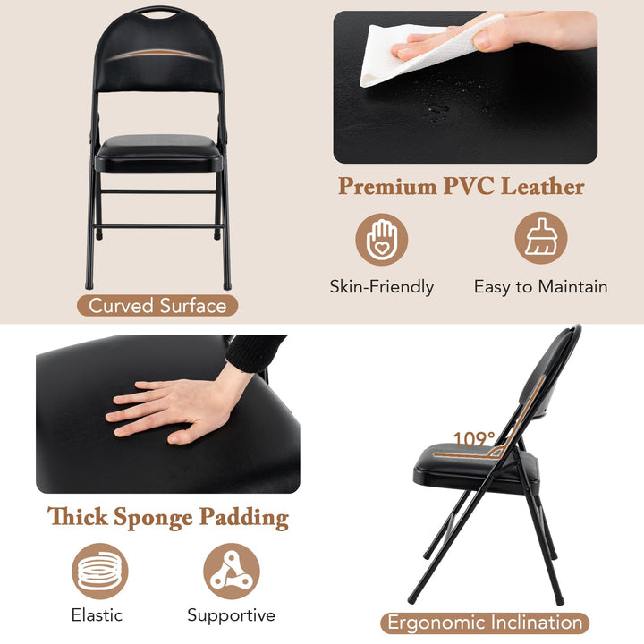 Giantex Party Chairs with Metal Frame for Indoor Outdoor