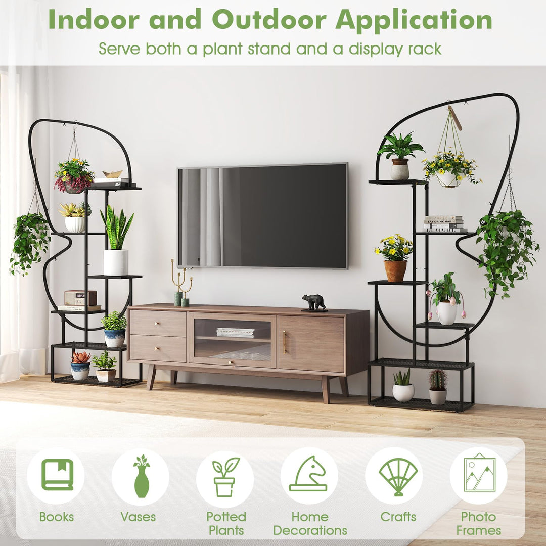 Giantex 2 Pack 6-Tier Butterfly-Shaped Plant Stand Indoor