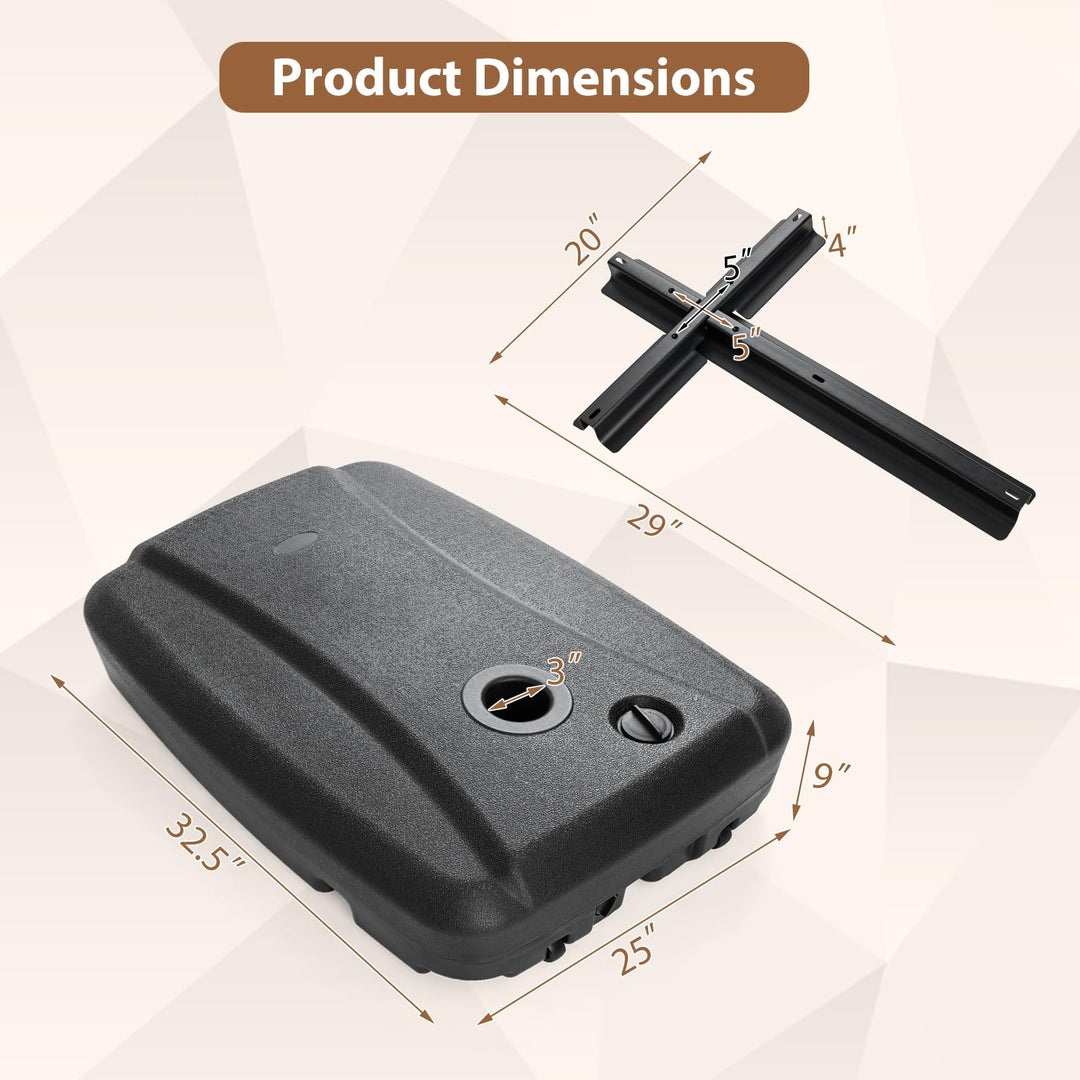 Giantex Fillable Cantilever Umbrella Base for Garden Pool Deck