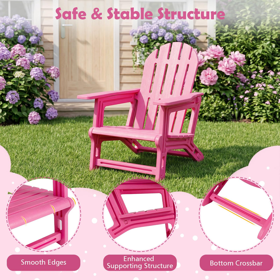 GIANTEX Kids Adirondack Chair | Kids Beach Chair for Age 3+ (1/2/4)