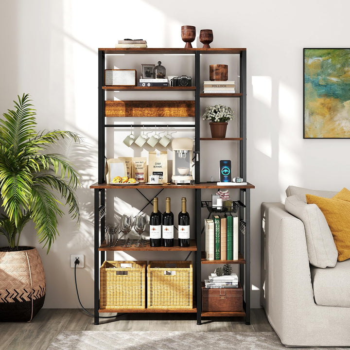 Giantex  6-Tier Large Bakers Rack with Power Outlet