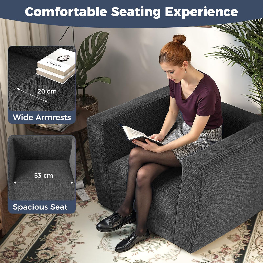 Giantex Inflatable Sofa with Detachable Cover and Wide Armrests