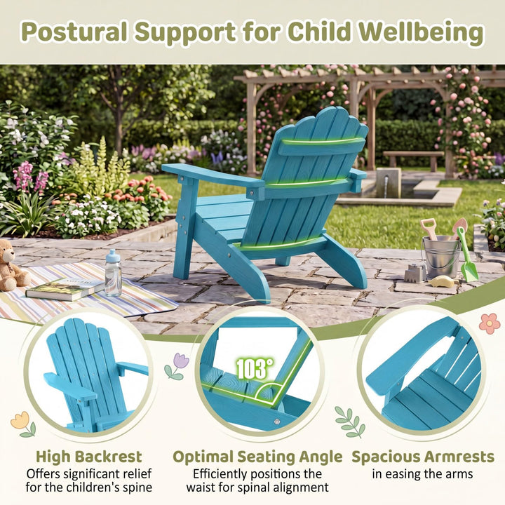 Giantex Kids Adirondack Chair, All-Weather HIPS Children&