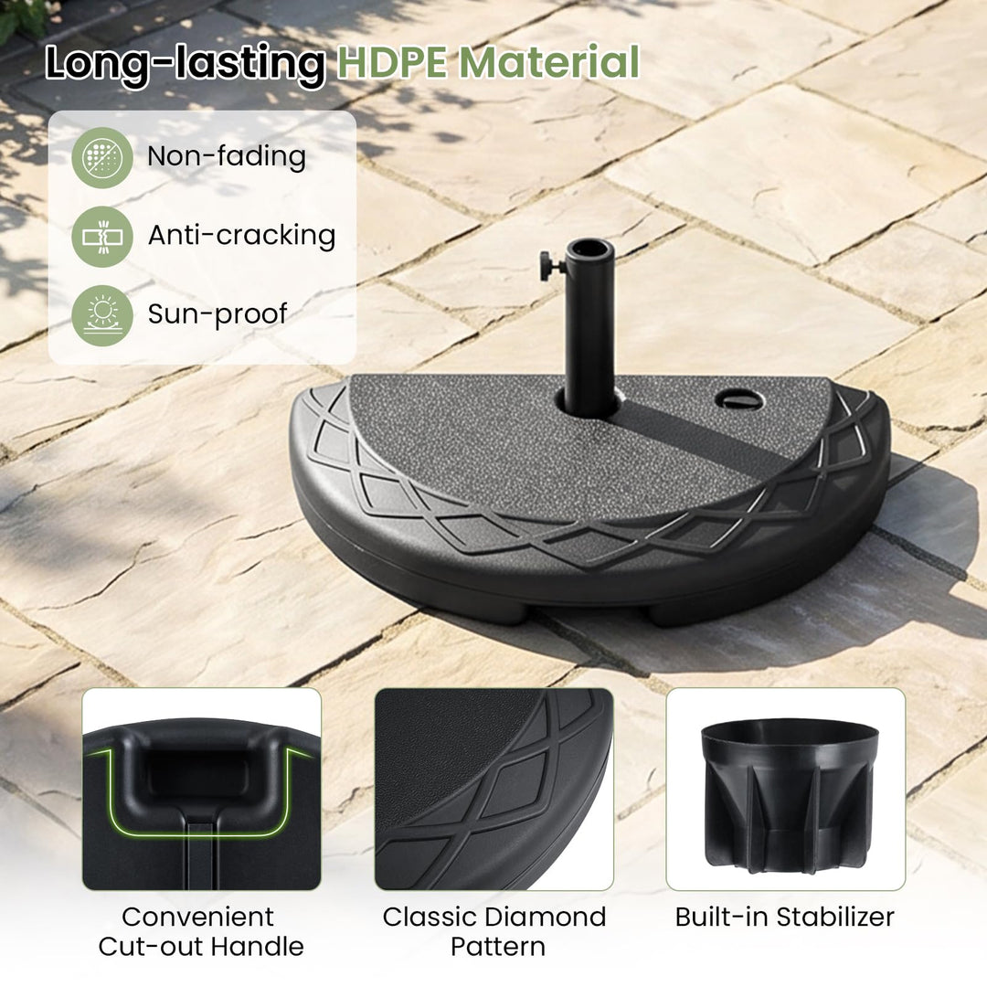 Giantex Half Round Patio Umbrella Base