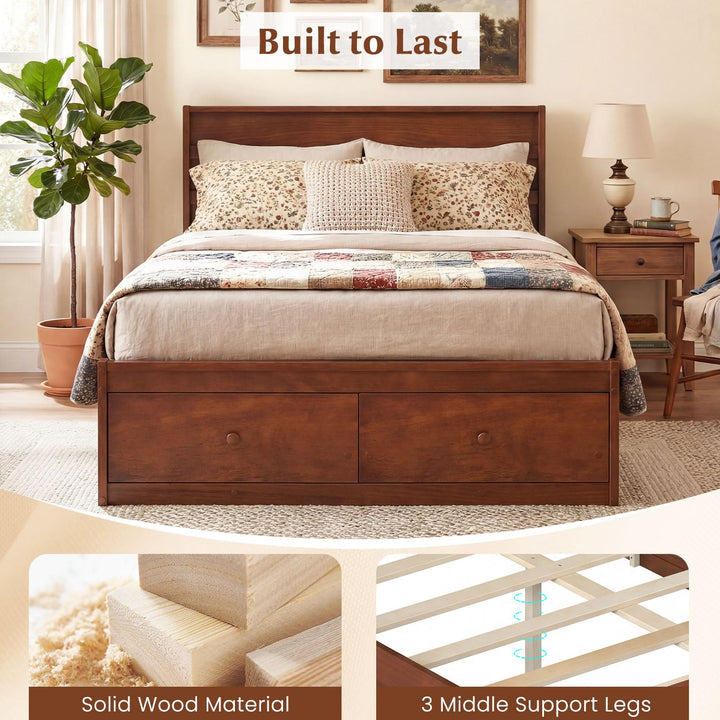 Giantex Bed Frame with Storage Drawers