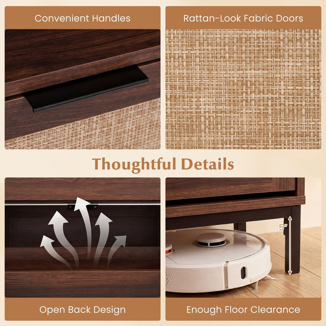 Giantex Large Shoe Storage Cabinet w/ 4 Flip Drawers