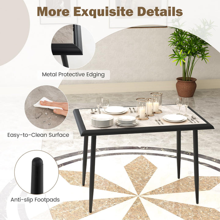 Giantex 44" Dining Table with Food Grade Sintered Stone Tabletop