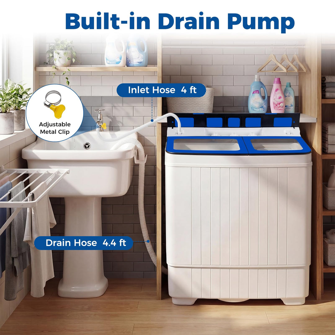 Giantex Portable Washing Machine with 18 LBS Washer and 8 LBS Spinner Combo