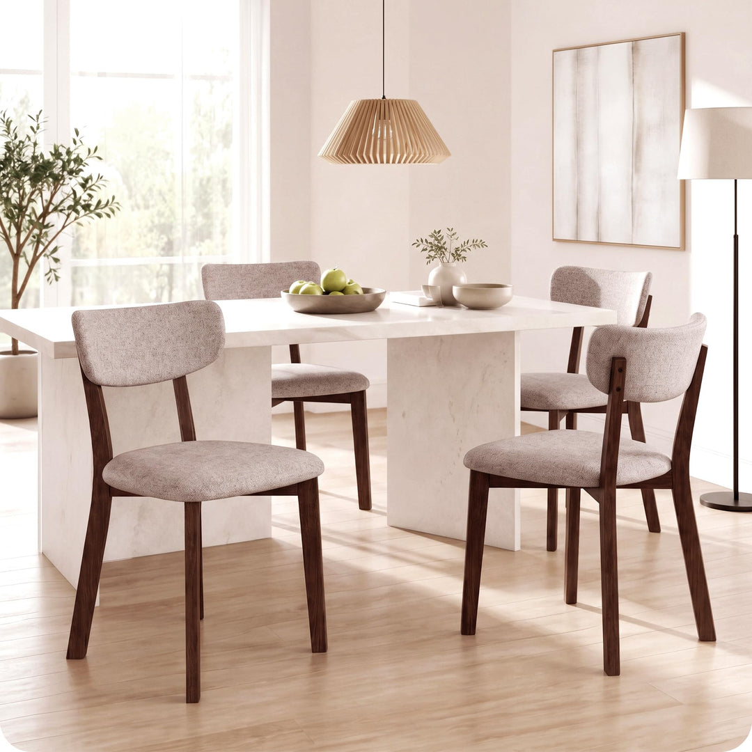 GIANTEX Wood Dining Chairs Set of 4 for Home Living Room