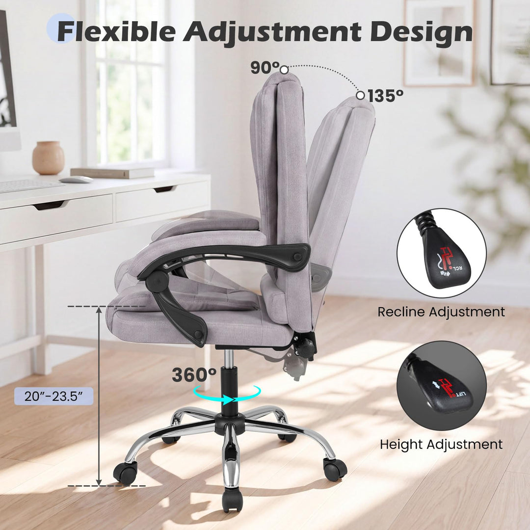 Giantex Office Executive Chair | Ergonomic Big High Back Computer Chair with Linkage Armrests