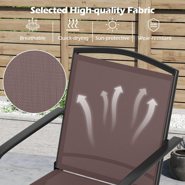 Giantex All Weather 360° Patio Rockers with High Backrest Breathable Seat