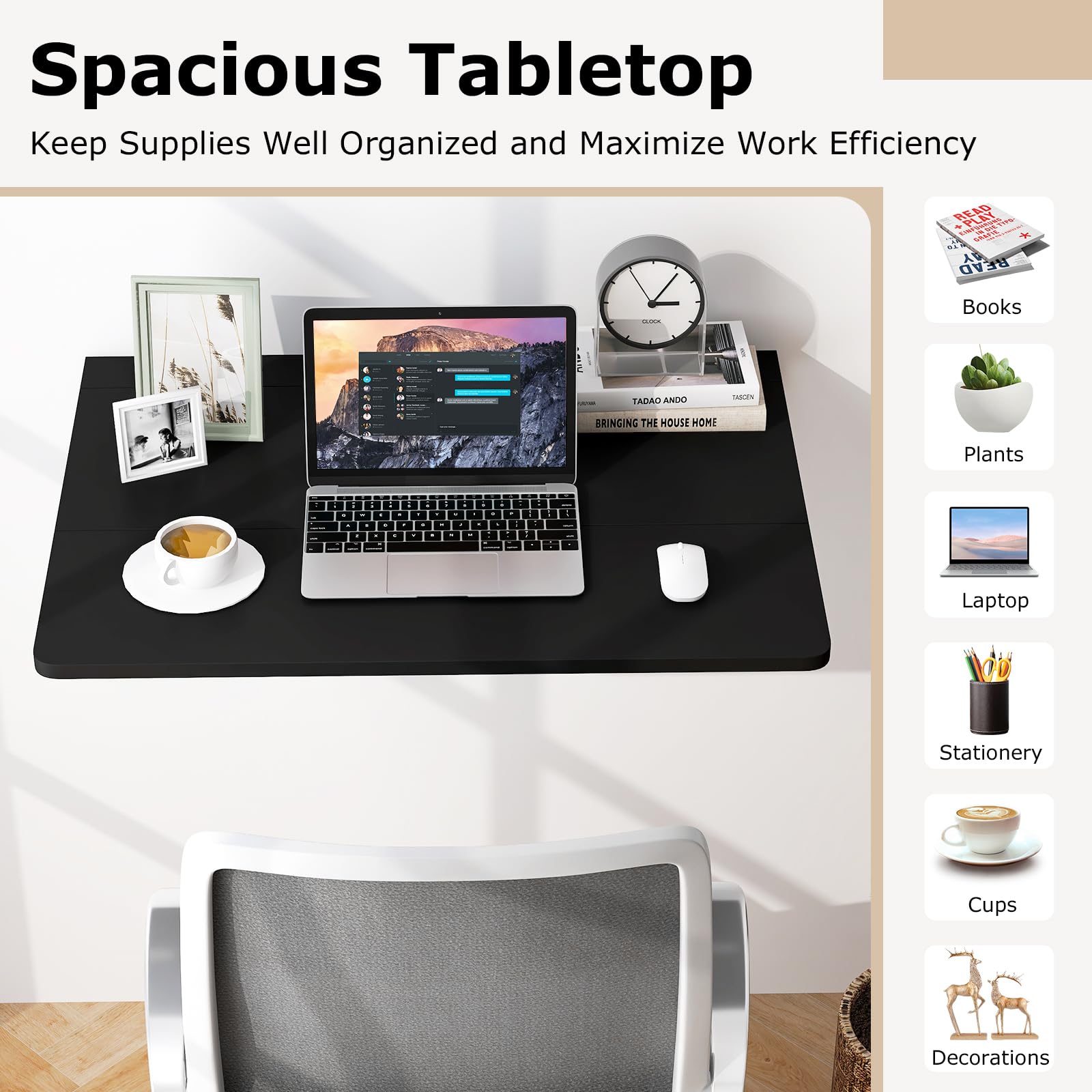 Giantex Wall Mounted Folding Table, 31.5