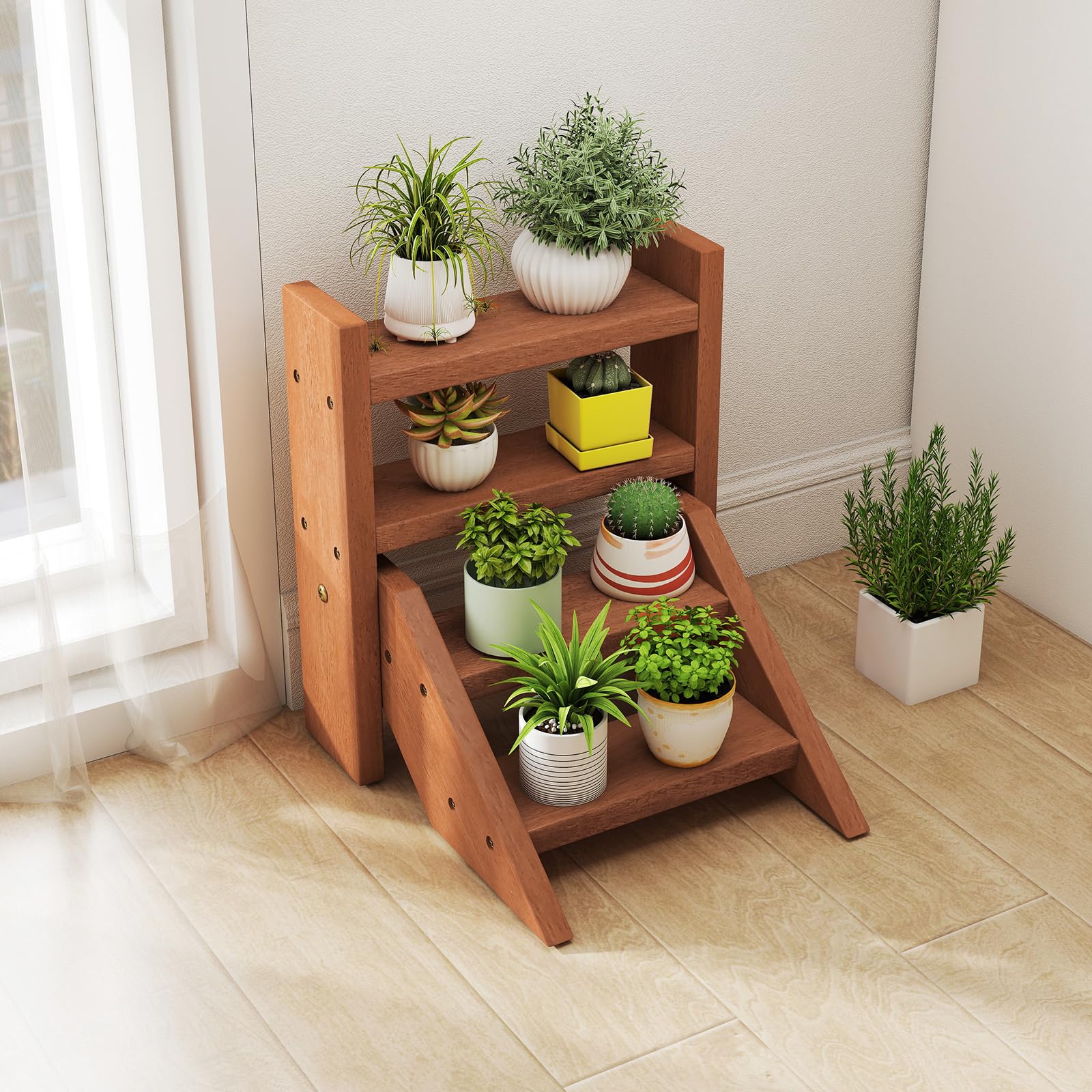 Giantex Plant Stand for Desk 4-Tier Small Tabletop Ladder Shelf