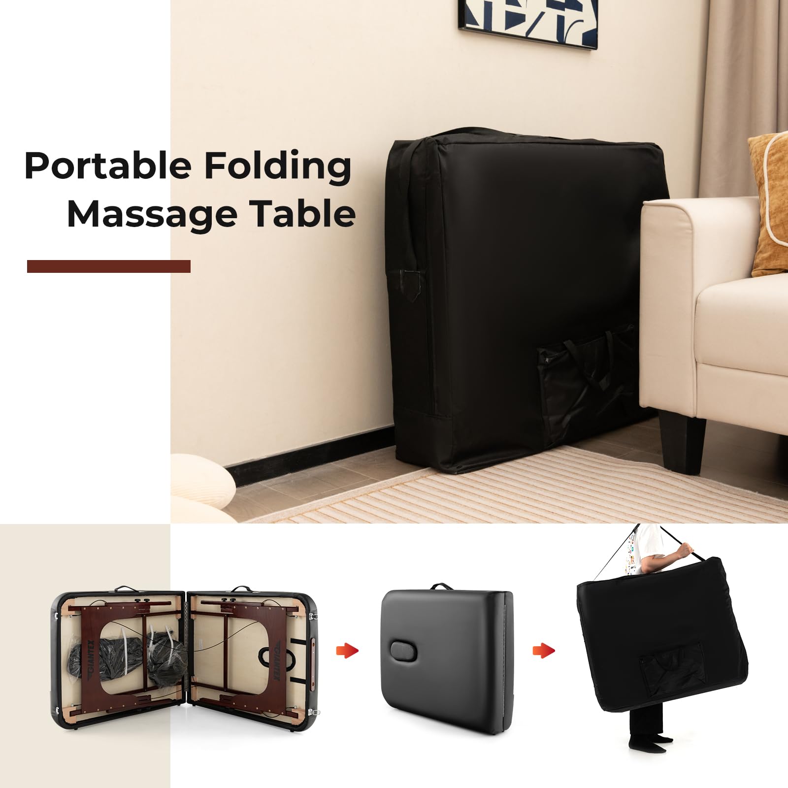 Portable Massage Table 84 Inch - Giantex
