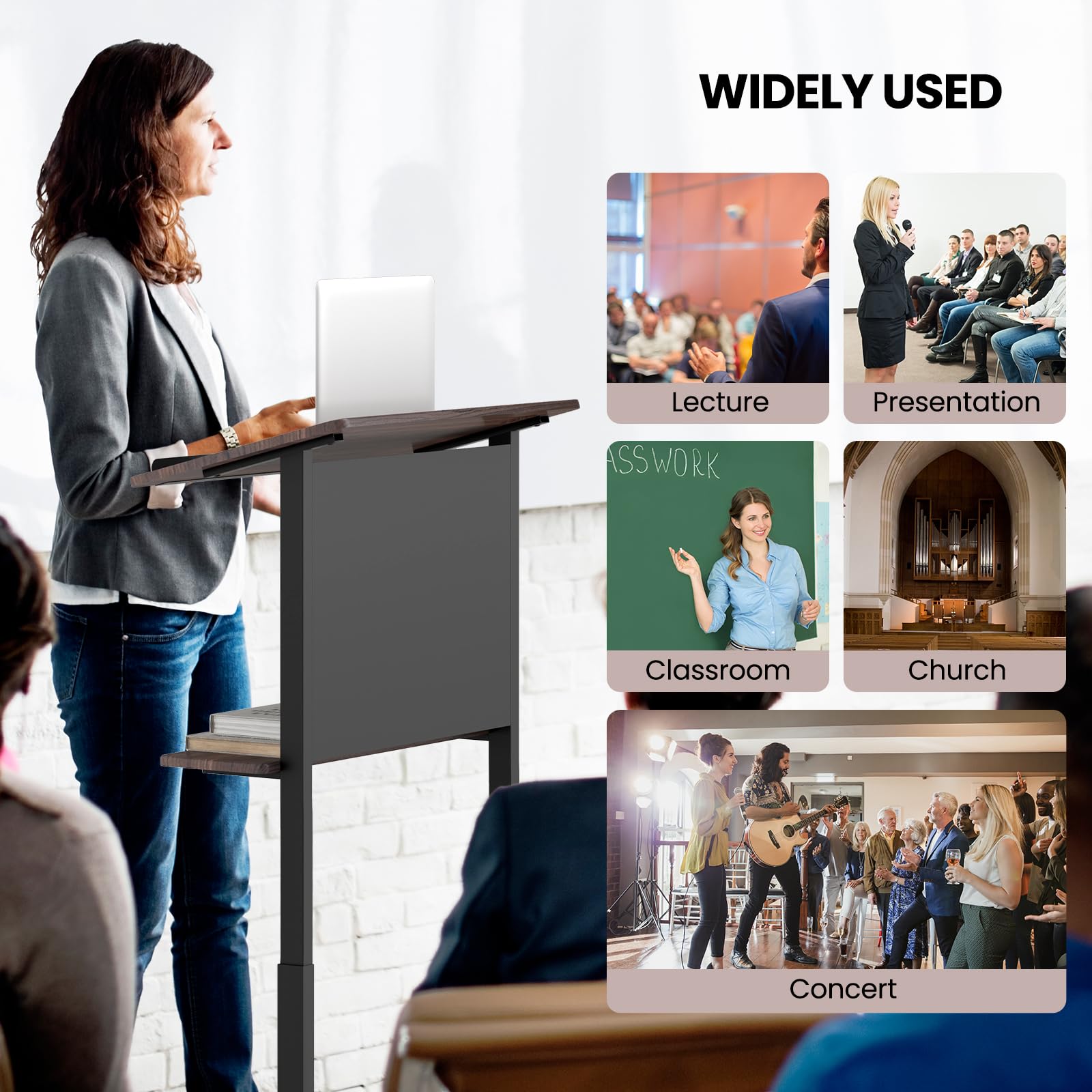 Giantex Mobile Podium Stand