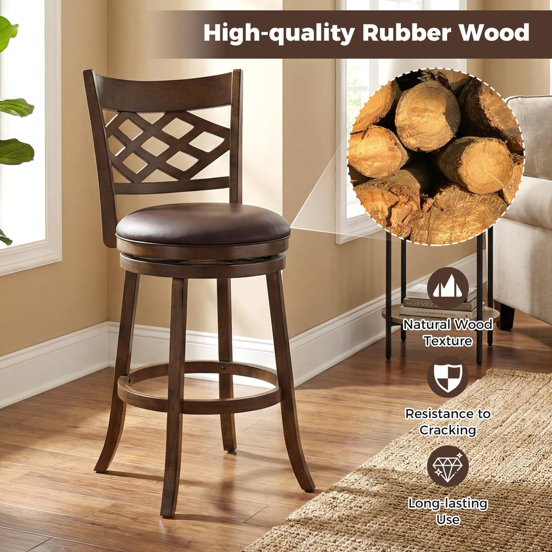 Giantex Swivel Bar Stools Set of 2/4 26"/31" Bar Height Chairs