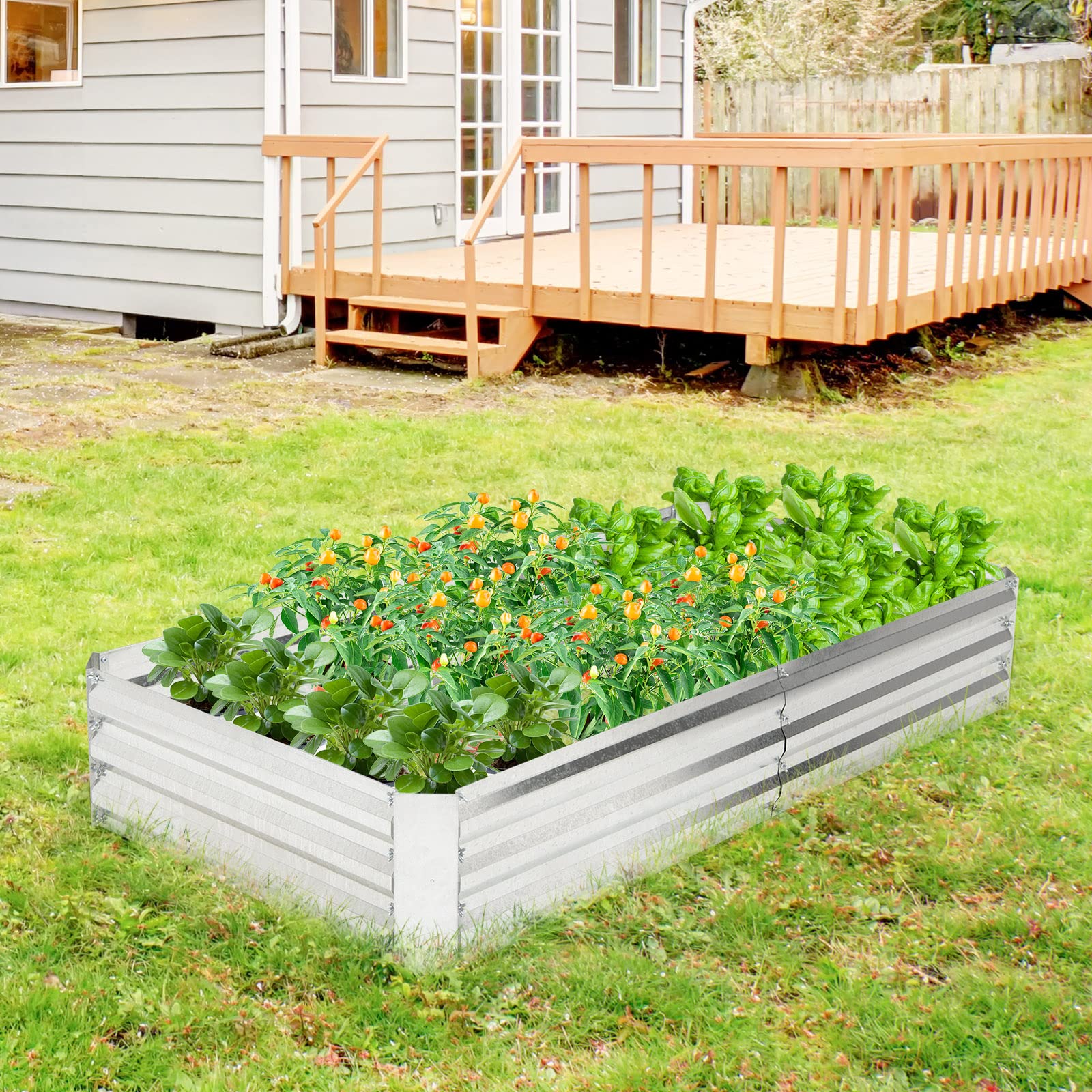 Giantex Galvanized Raised Garden Bed