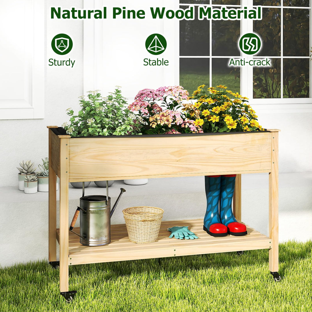 Giantex 47”x23”x33” Wood Planter Box