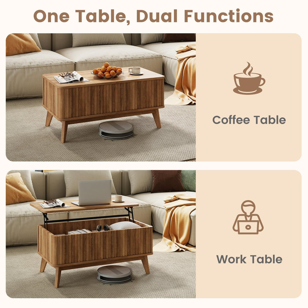 Giantex 35.5" Lift Top Coffee Table with Storage