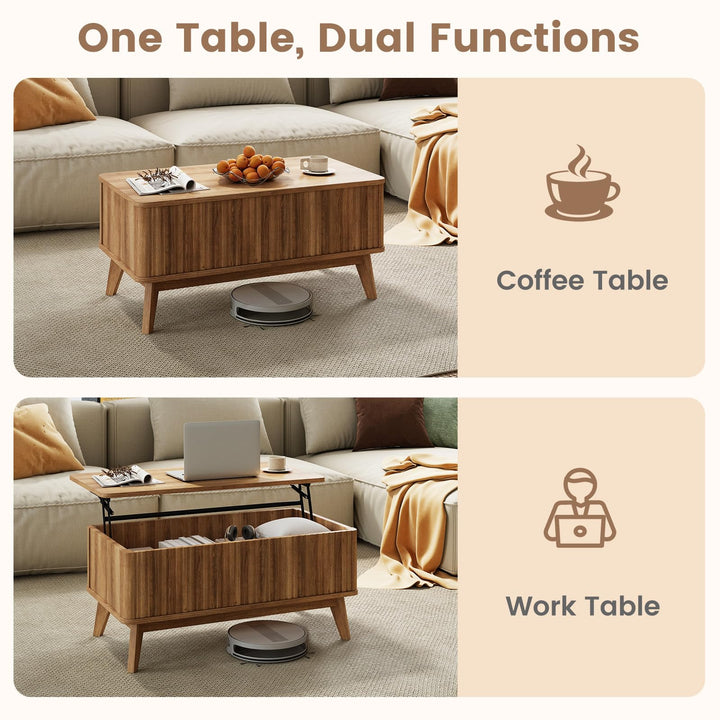 Giantex 35.5" Lift Top Coffee Table with Storage