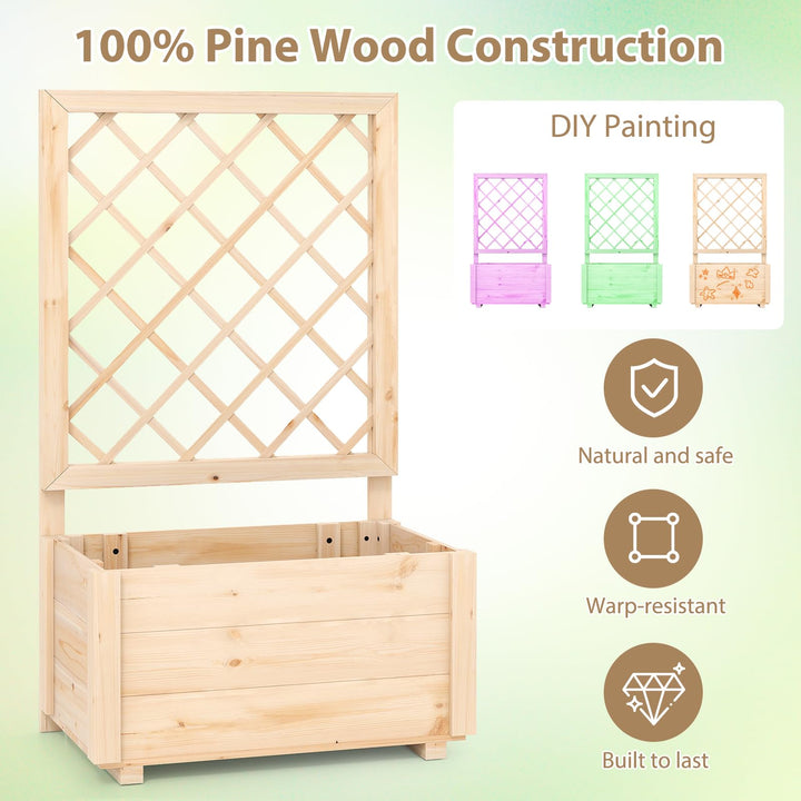 Giantex Raised Garden Bed with Trellis