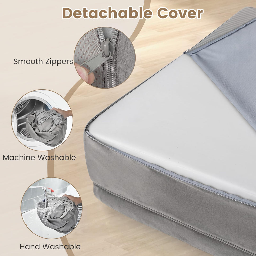 Giantex Cooling Gel Memory Foam Dog Bed for Medium Dogs with Washable Cover