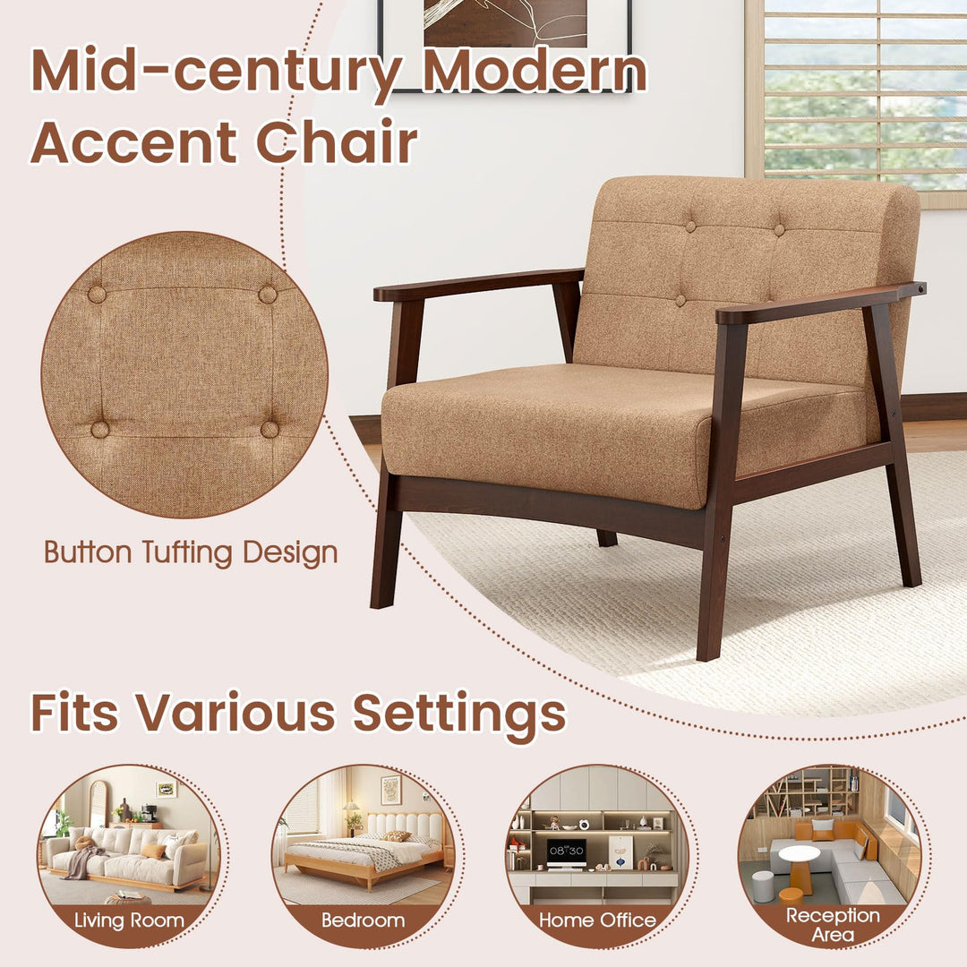 Giantex Mid Century Modern Accent Chair for Living Room