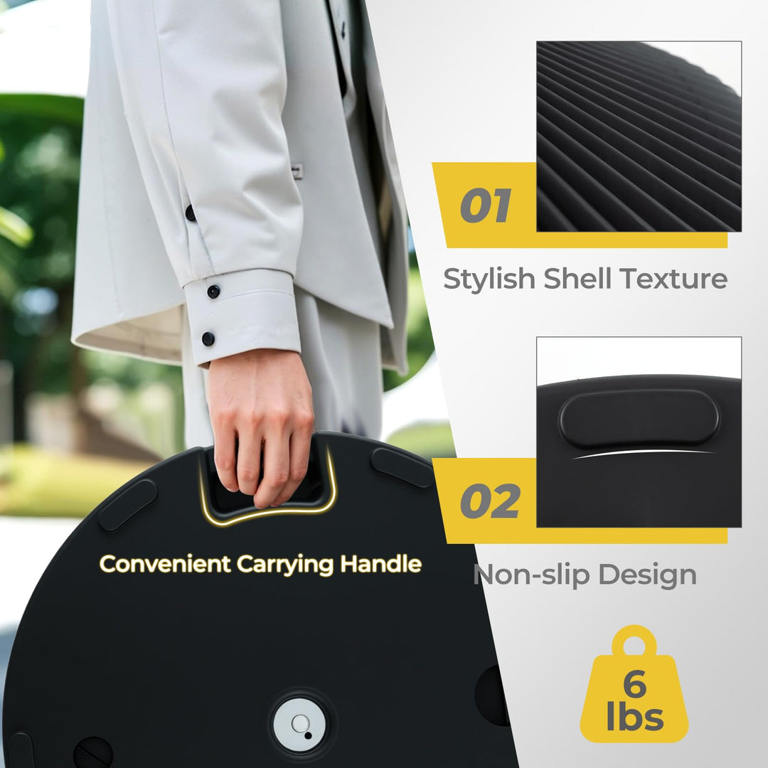 Giantex 55 lbs HDPE Patio Umbrella Stand Portable Pole Holder