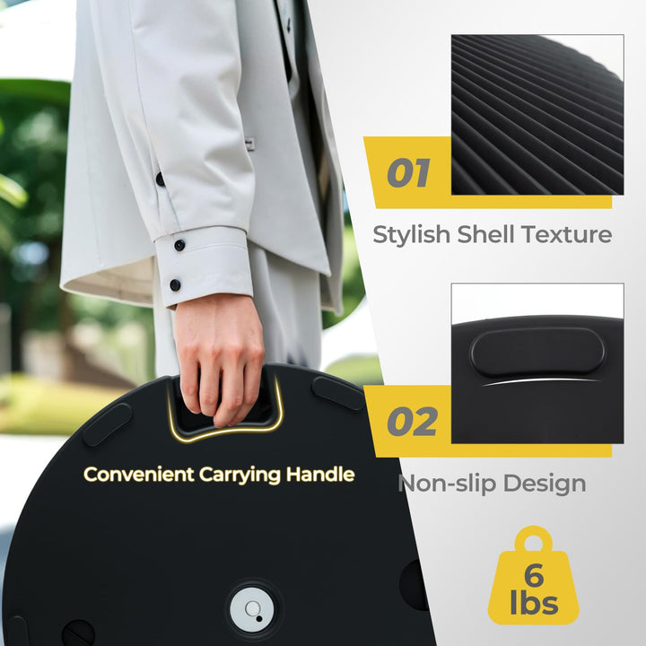 Giantex 55 lbs HDPE Patio Umbrella Stand Portable Pole Holder