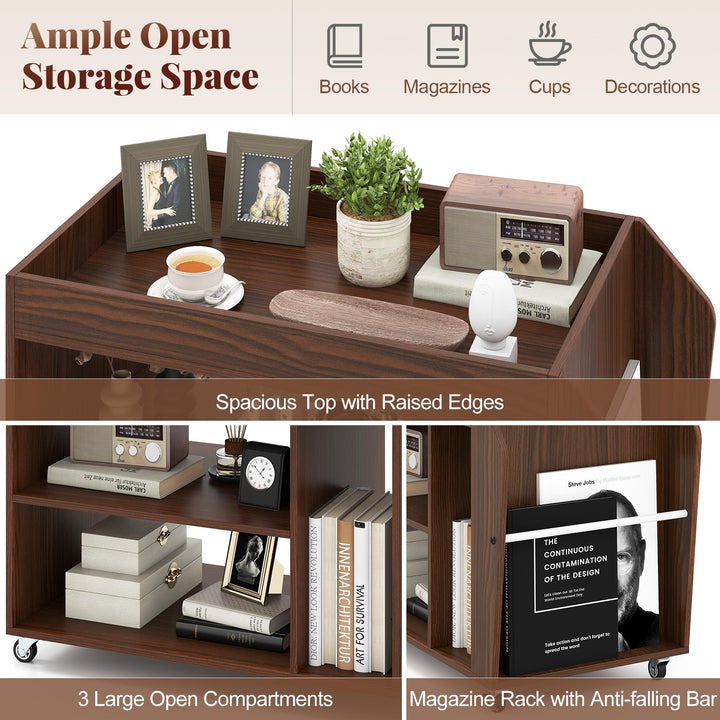 Giantex Rolling End Table with Storage