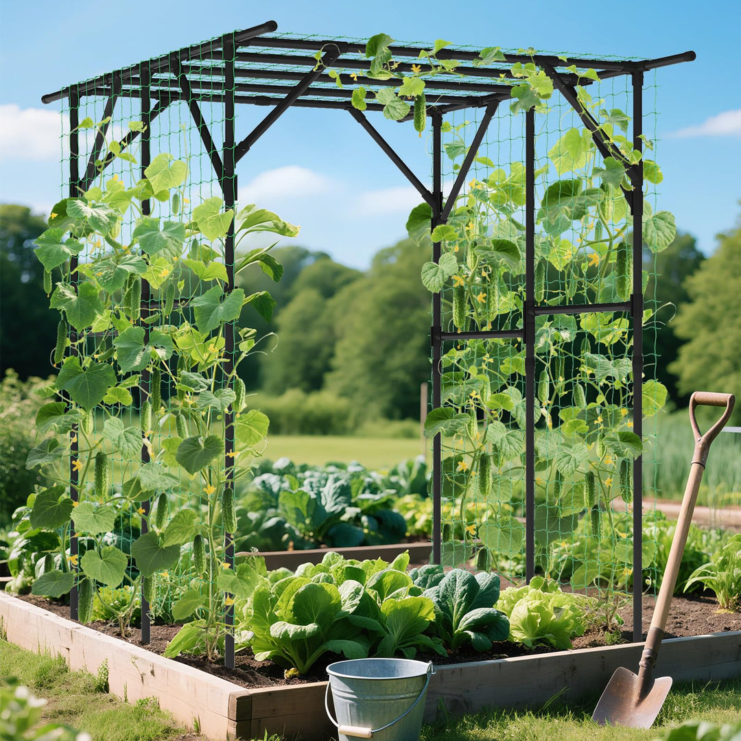 Giantex Outdoor Grape Vine Trellis for Climbing Plants 79" x 59" x 78" Large Garden Arch