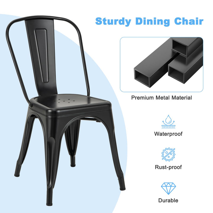 Giantex Metal Dining Chairs Set of 4