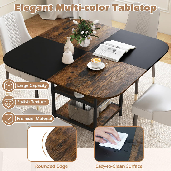 Giantex 47.5-inches Dining Table for 4 Square Kitchen Table