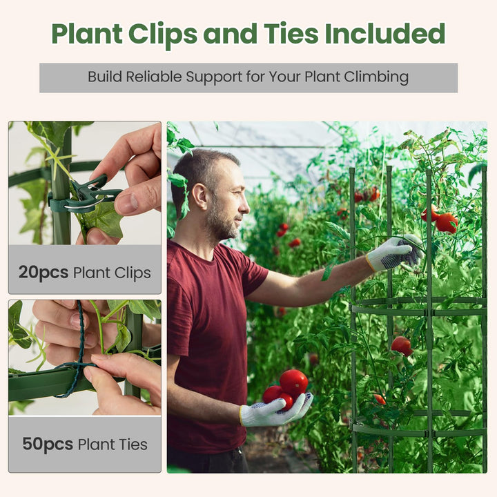 Giantex 2 in 1 Round Trellis for Climbing Flower Vegetable Fruit