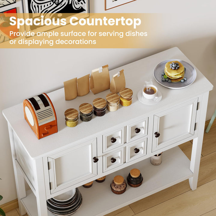 Giantex Sideboard Buffet Cabinet with Storage, 42’’ Wood Credenza