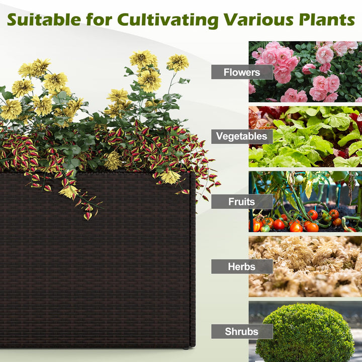 Giantex 32”x11”x24" Wicker Raised Garden Bed