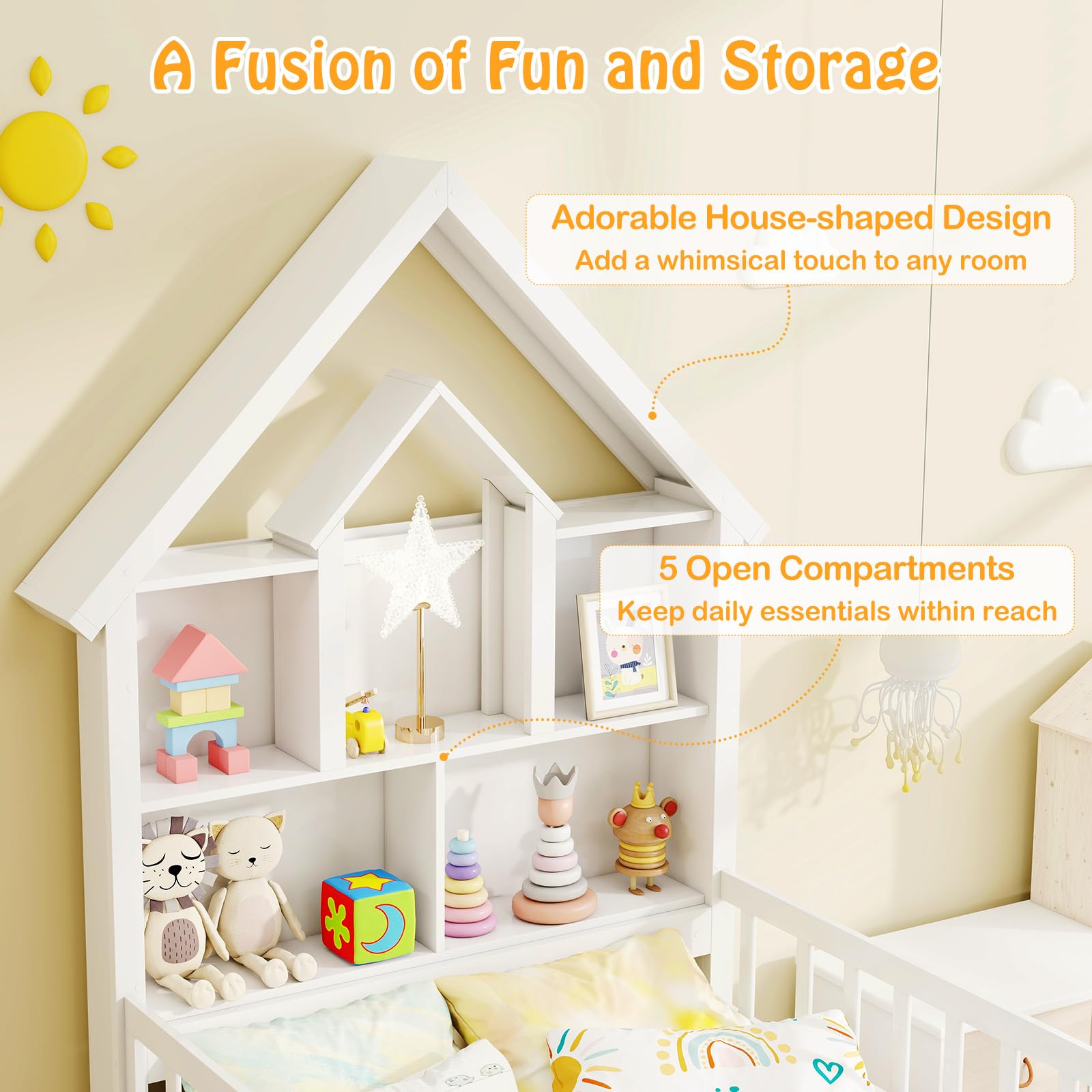 Giantex Twin House Bed with 2 Storage Drawers