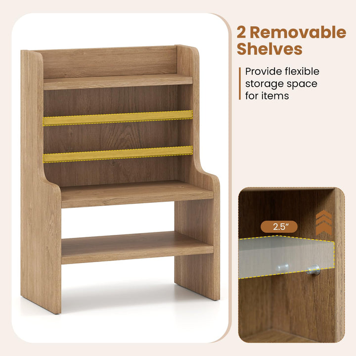 Giantex Desktop Bookshelf | 16.5" Desk Hutch Dorm with Open Cubes