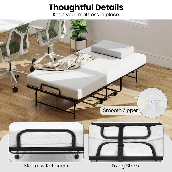 Giantex Twin Folding Bed Frame with Mattress