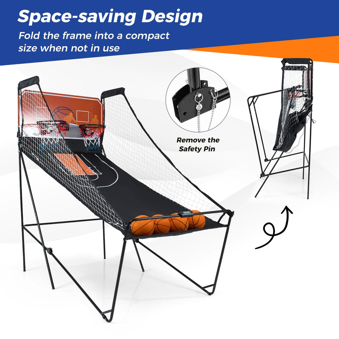 Giantex Arcade Basketball Game Indoor Dual Shot with 8 Game Modes