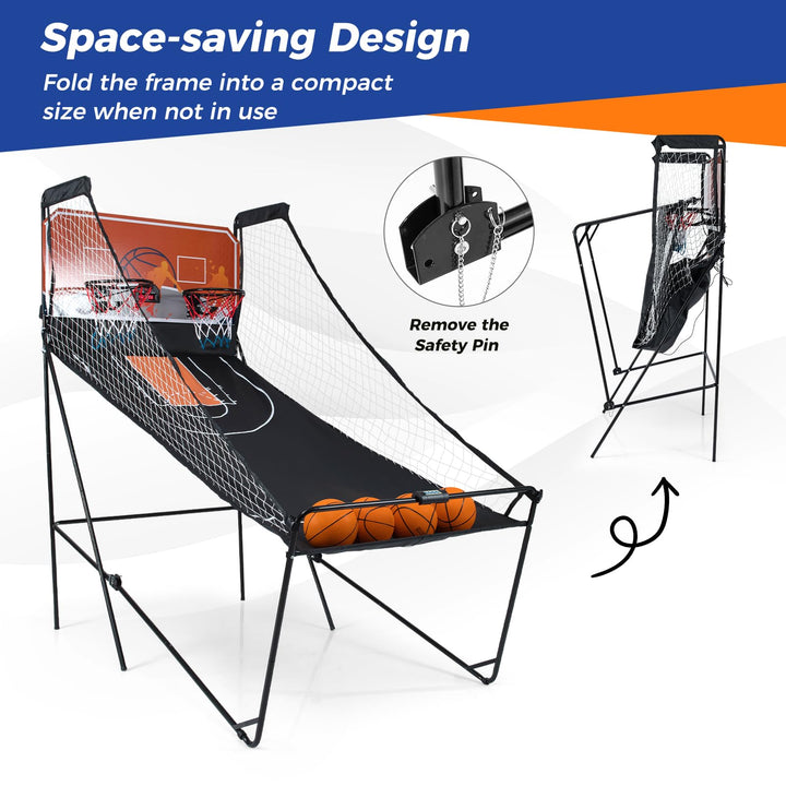 Giantex Arcade Basketball Game Indoor Dual Shot with 8 Game Modes