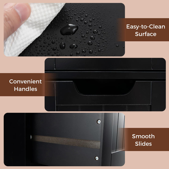 Giantex Bathroom Storage Cabinet w/ 4 Drawers