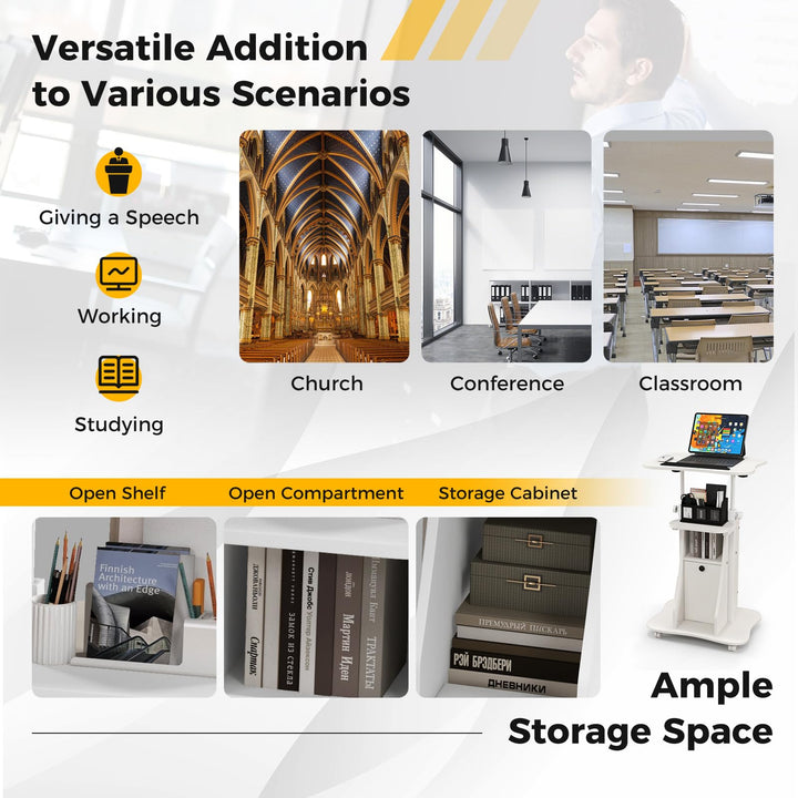 Giantex Mobile Podium Stand
