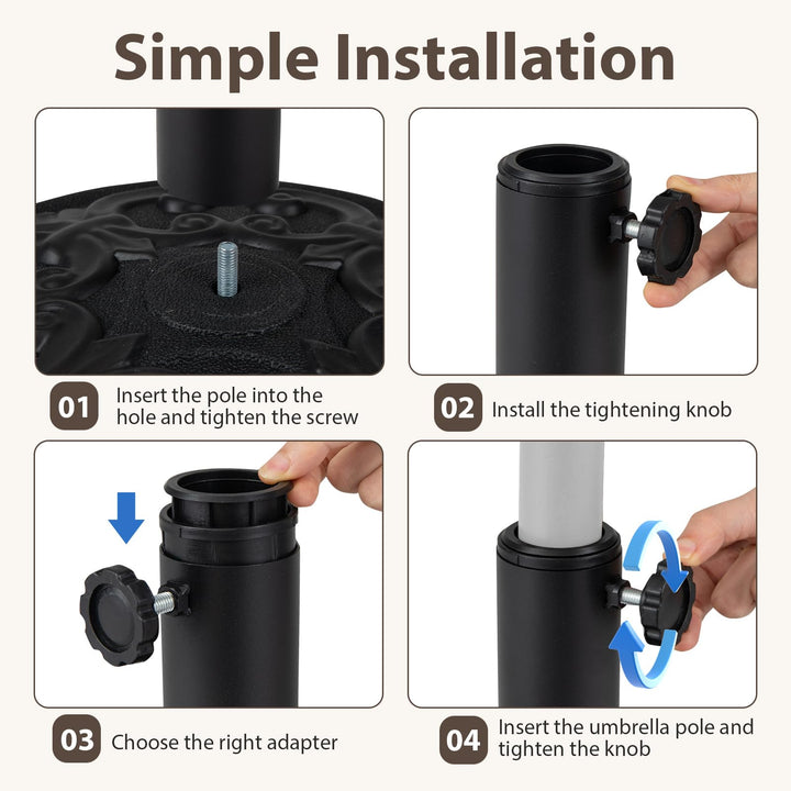 Giantex 27 lbs Patio Umbrella Base for 1.5&