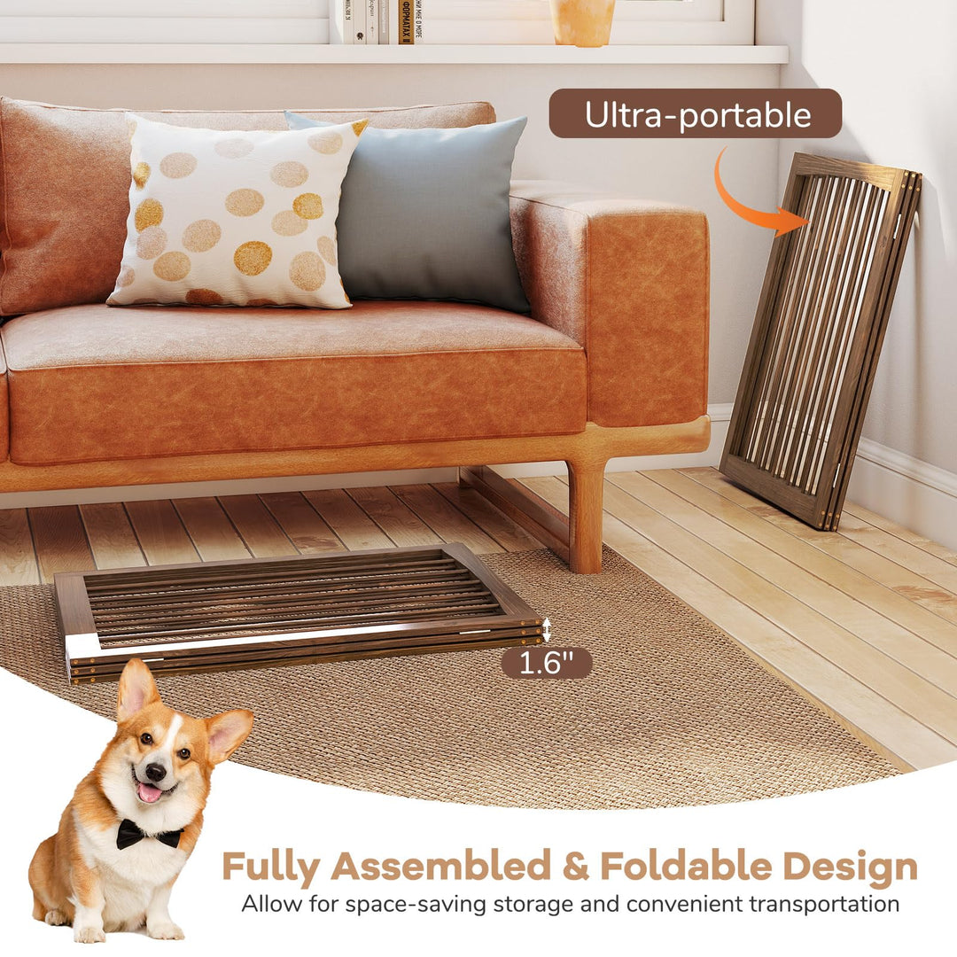 Giantex Freestanding Dog Gate for Small Medium Dogs